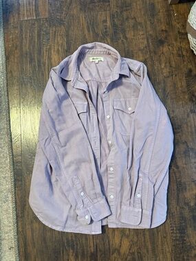 Madewell Relaxed Button-Down Shirt in Light Lavender
